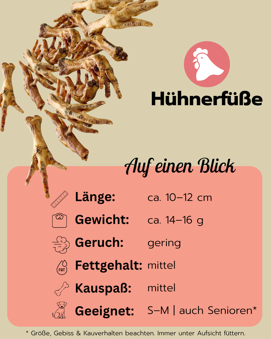Hühnerfüße | Naturkauartikel für Hunde